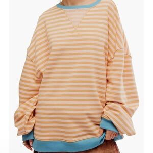 Striped Oversized Sweatshirt Free people